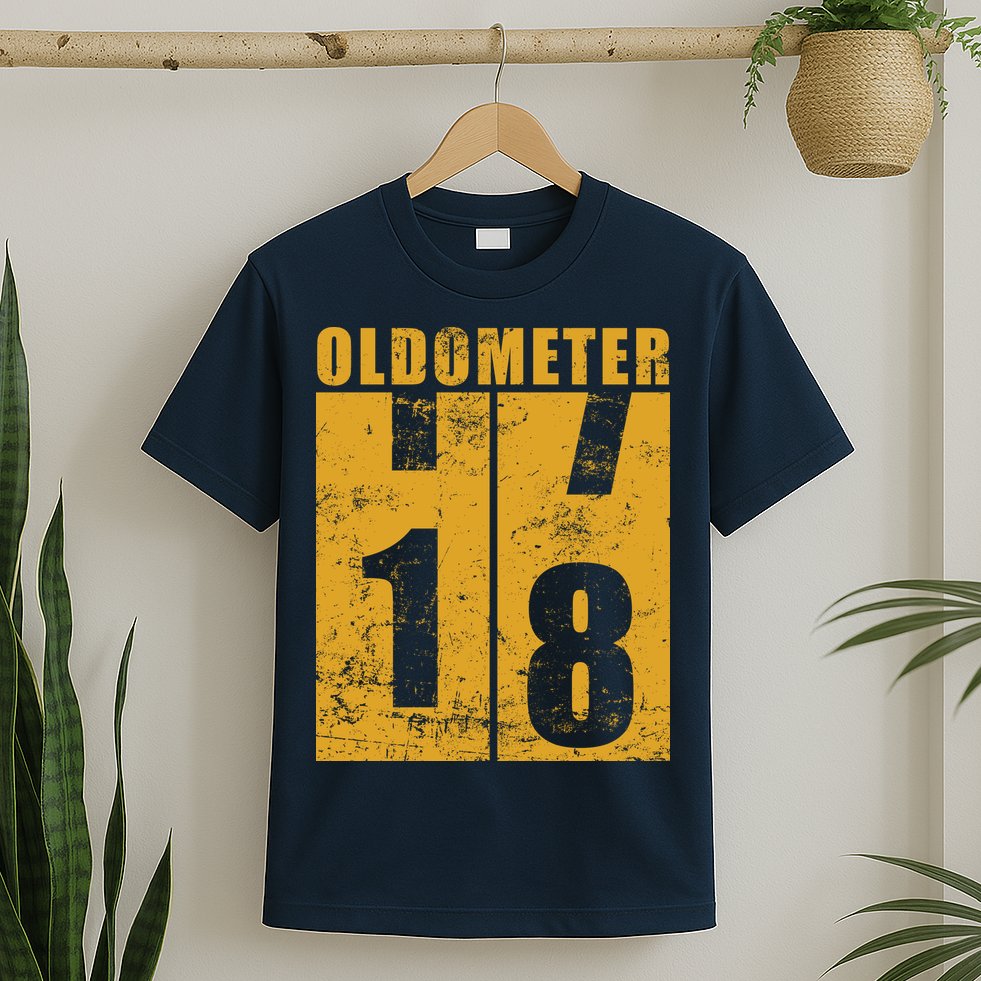 Retro Vintage Oldometer 18 Years Old T-Shirt