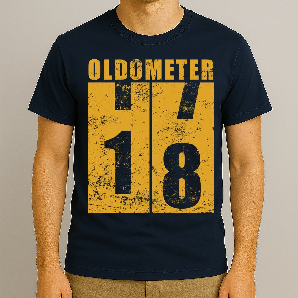 Retro Vintage Oldometer 18 Years Old T-Shirt