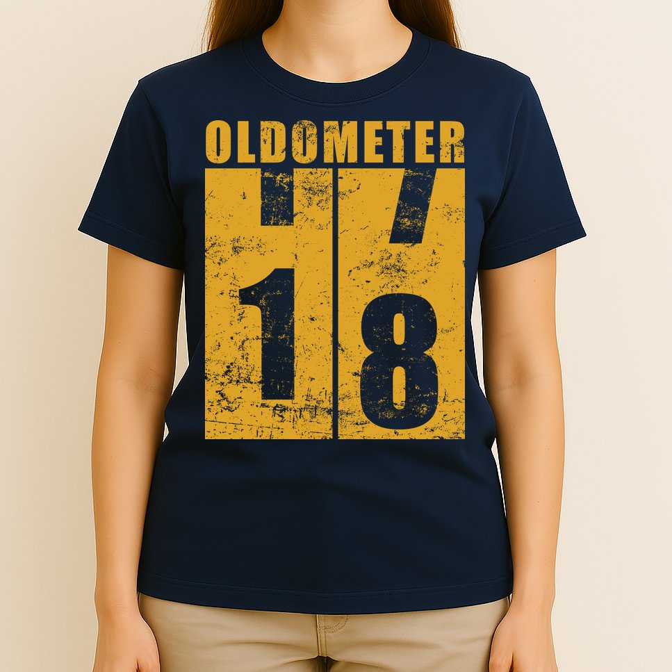 Retro Vintage Oldometer 18 Years Old T-Shirt