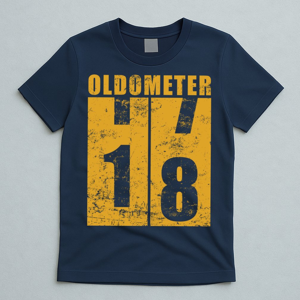 Retro Vintage Oldometer 18 Years Old T-Shirt