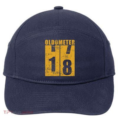 Retro Vintage Oldometer 18 Years Old 7-Panel Snapback Hat