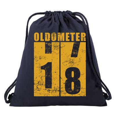 Retro Vintage Oldometer 18 Years Old Drawstring Bag