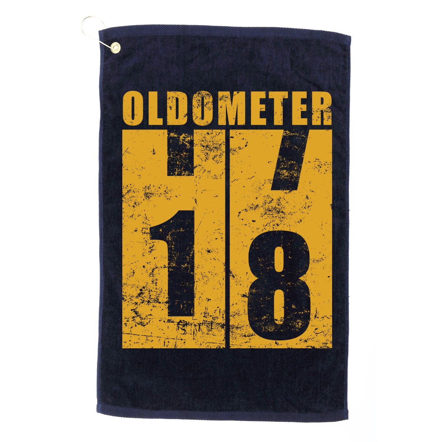 Retro Vintage Oldometer 18 Years Old Golf Towel