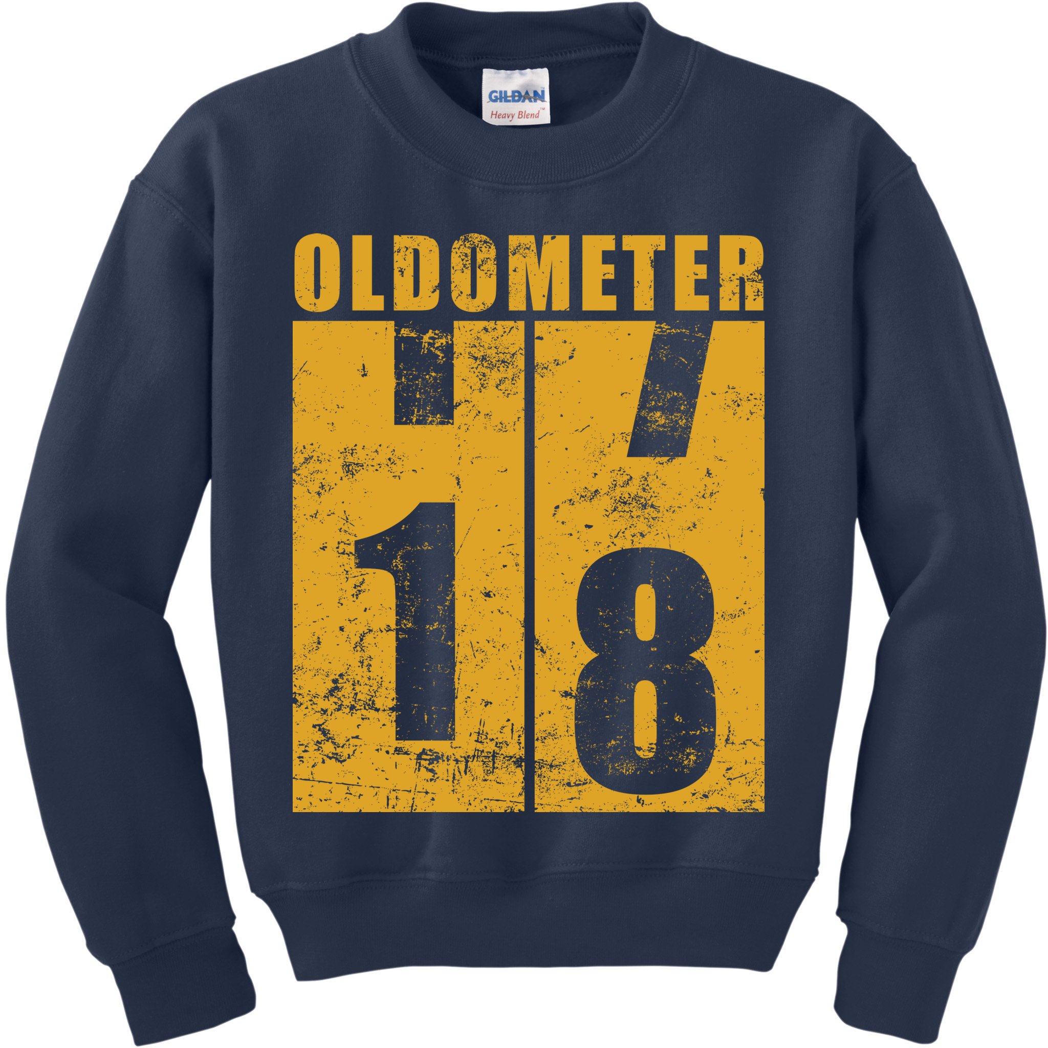 Retro Vintage Oldometer 18 Years Old Kids Sweatshirt