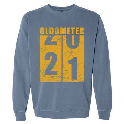 Retro Vintage Oldometer 21 Years Old Garment-Dyed Sweatshirt