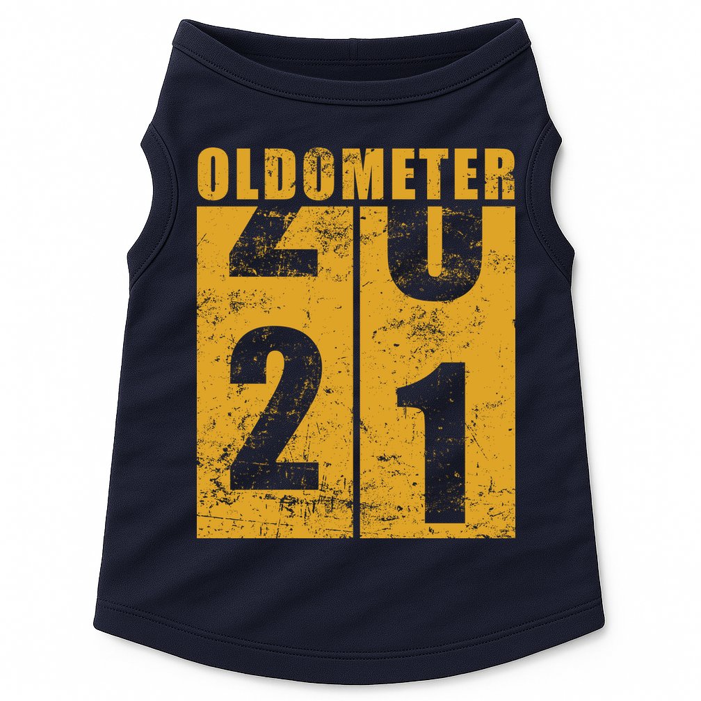 Retro Vintage Oldometer 21 Years Old Doggie Tank
