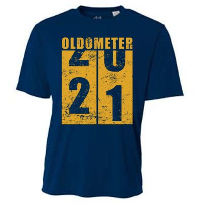 Retro Vintage Oldometer 21 Years Old Cooling Performance Crew T-Shirt