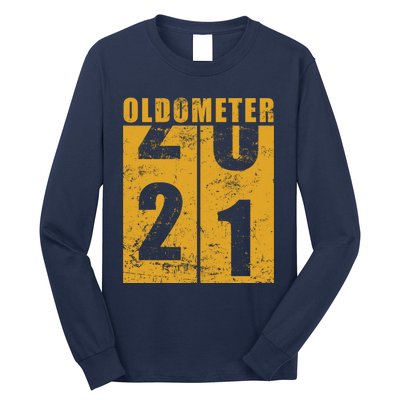 Retro Vintage Oldometer 21 Years Old Long Sleeve Shirt