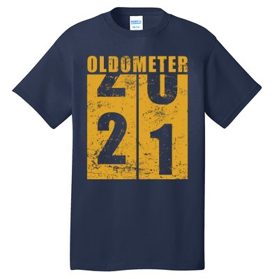 Retro Vintage Oldometer 21 Years Old Tall T-Shirt