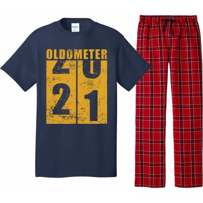 Retro Vintage Oldometer 21 Years Old Pajama Set