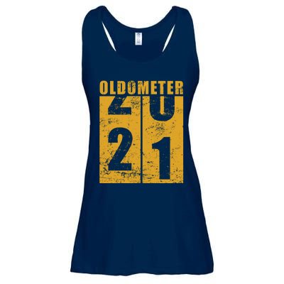 Retro Vintage Oldometer 21 Years Old Ladies Essential Flowy Tank