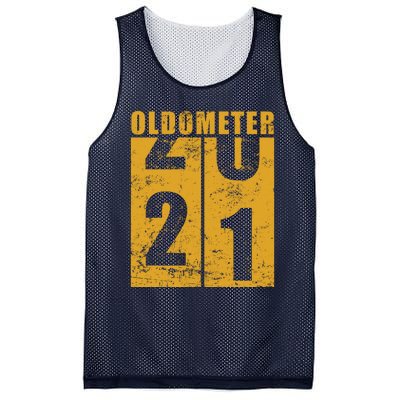 Retro Vintage Oldometer 21 Years Old Mesh Reversible Basketball Jersey Tank