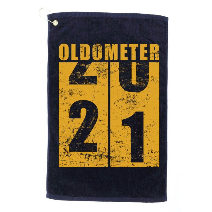 Retro Vintage Oldometer 21 Years Old Golf Towel