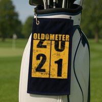 Retro Vintage Oldometer 21 Years Old Golf Towel
