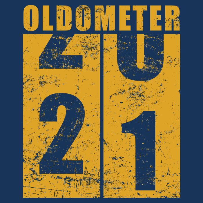 Retro Vintage Oldometer 21 Years Old Golf Towel