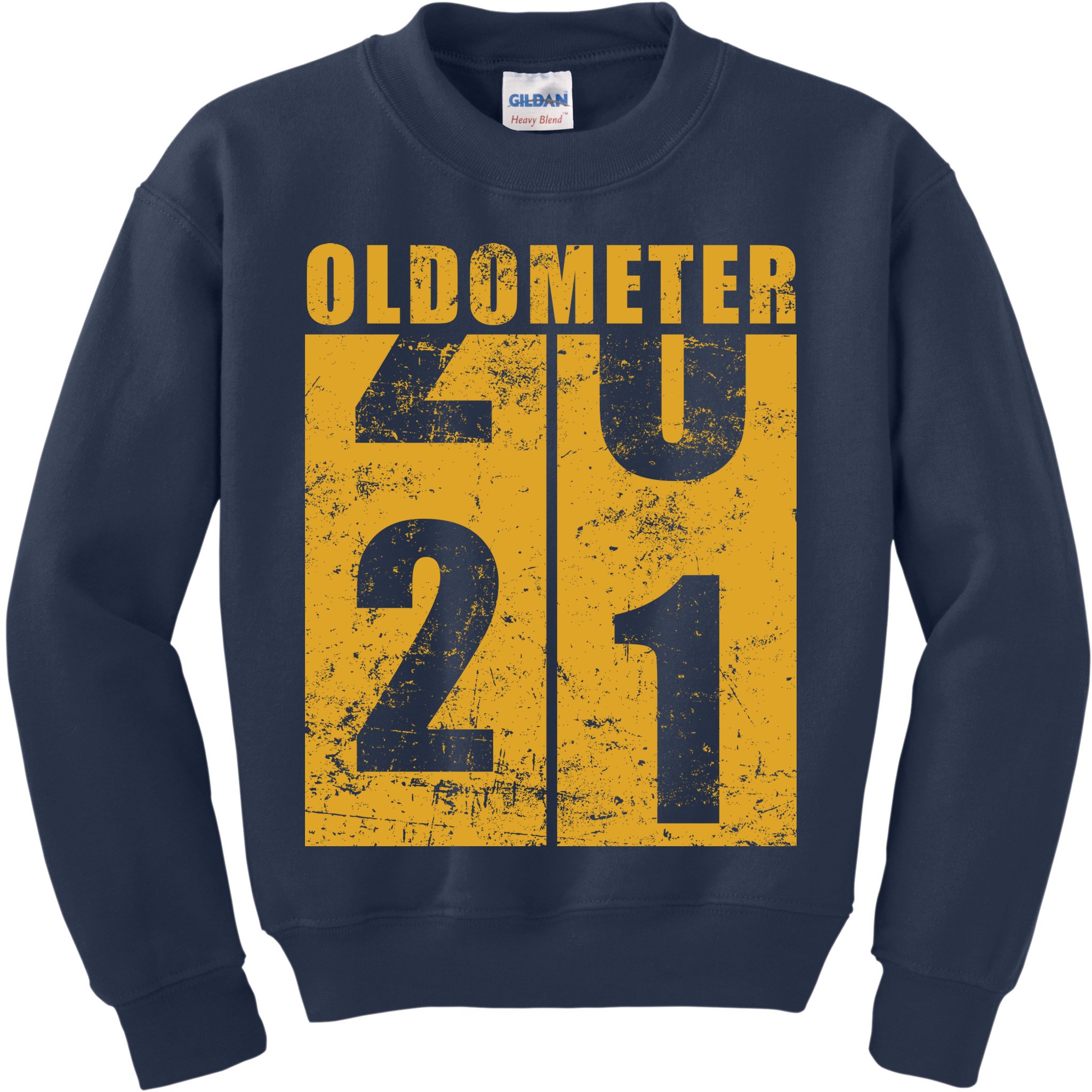 Retro Vintage Oldometer 21 Years Old Kids Sweatshirt