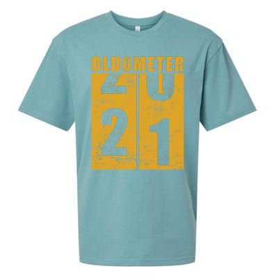 Retro Vintage Oldometer 21 Years Old Sueded Cloud Jersey T-Shirt