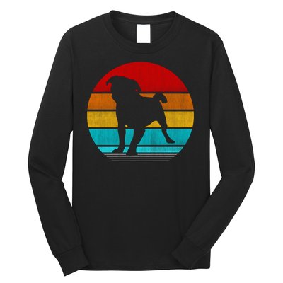 Retro Vintage Pug Long Sleeve Shirt