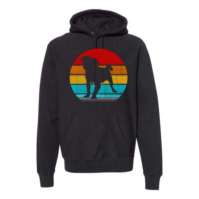 Retro Vintage Pug Premium Hoodie