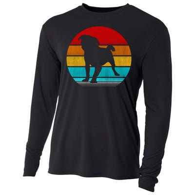 Retro Vintage Pug Cooling Performance Long Sleeve Crew