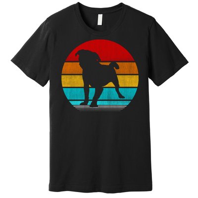 Retro Vintage Pug Premium T-Shirt