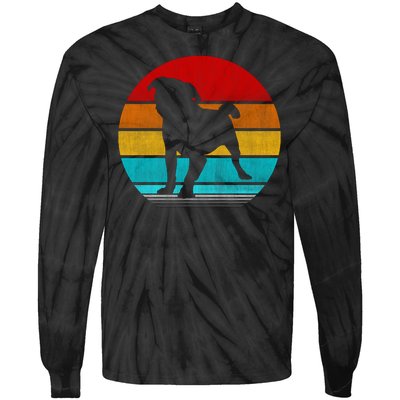 Retro Vintage Pug Tie-Dye Long Sleeve Shirt