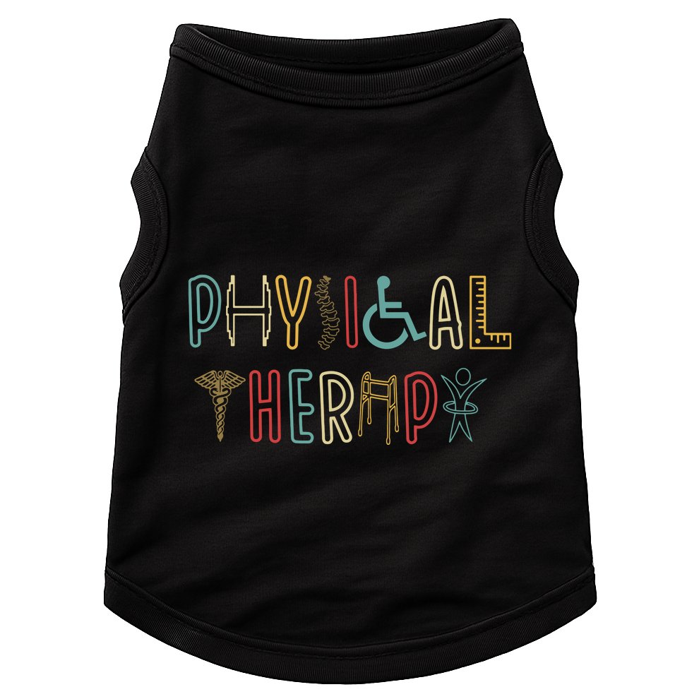Retro Vintage Physical Therapy Funny Physical Therapist Doggie Tank