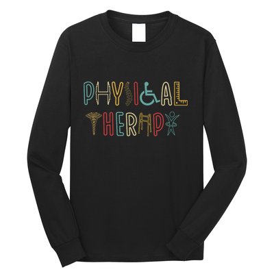 Retro Vintage Physical Therapy Funny Physical Therapist Long Sleeve Shirt