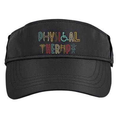Retro Vintage Physical Therapy Funny Physical Therapist Adult Drive Performance Visor