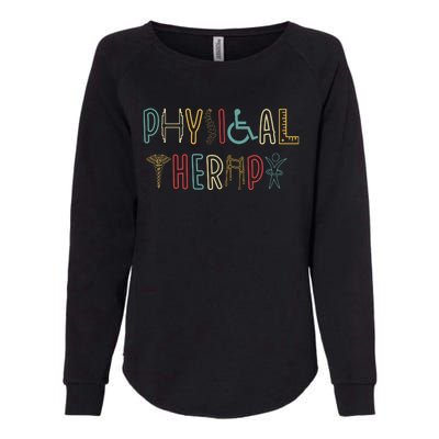 Retro Vintage Physical Therapy Funny Physical Therapist Womens California Wash Sweatshirt