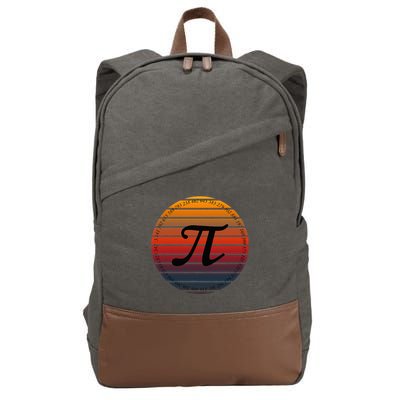 Retro Vintage Pi Day Spiral Pi Math Tee For Pi Day 3.14 Cotton Canvas Backpack