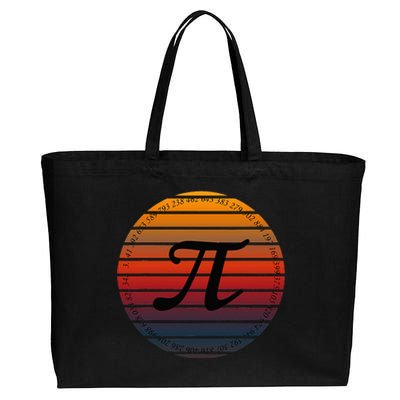 Retro Vintage Pi Day Spiral Pi Math Tee For Pi Day 3.14 Cotton Canvas Jumbo Tote