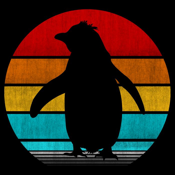 Retro Vintage Penguin Cooling Performance Crew T-Shirt