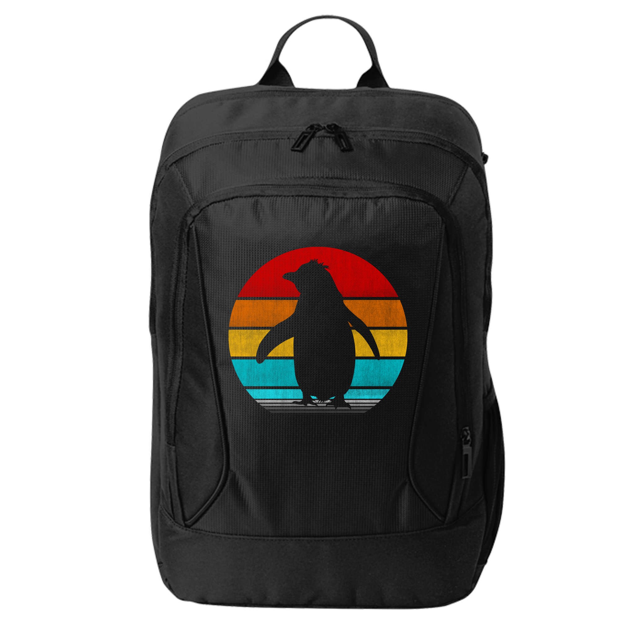 Retro Vintage Penguin City Backpack