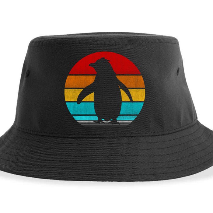 Retro Vintage Penguin Sustainable Bucket Hat