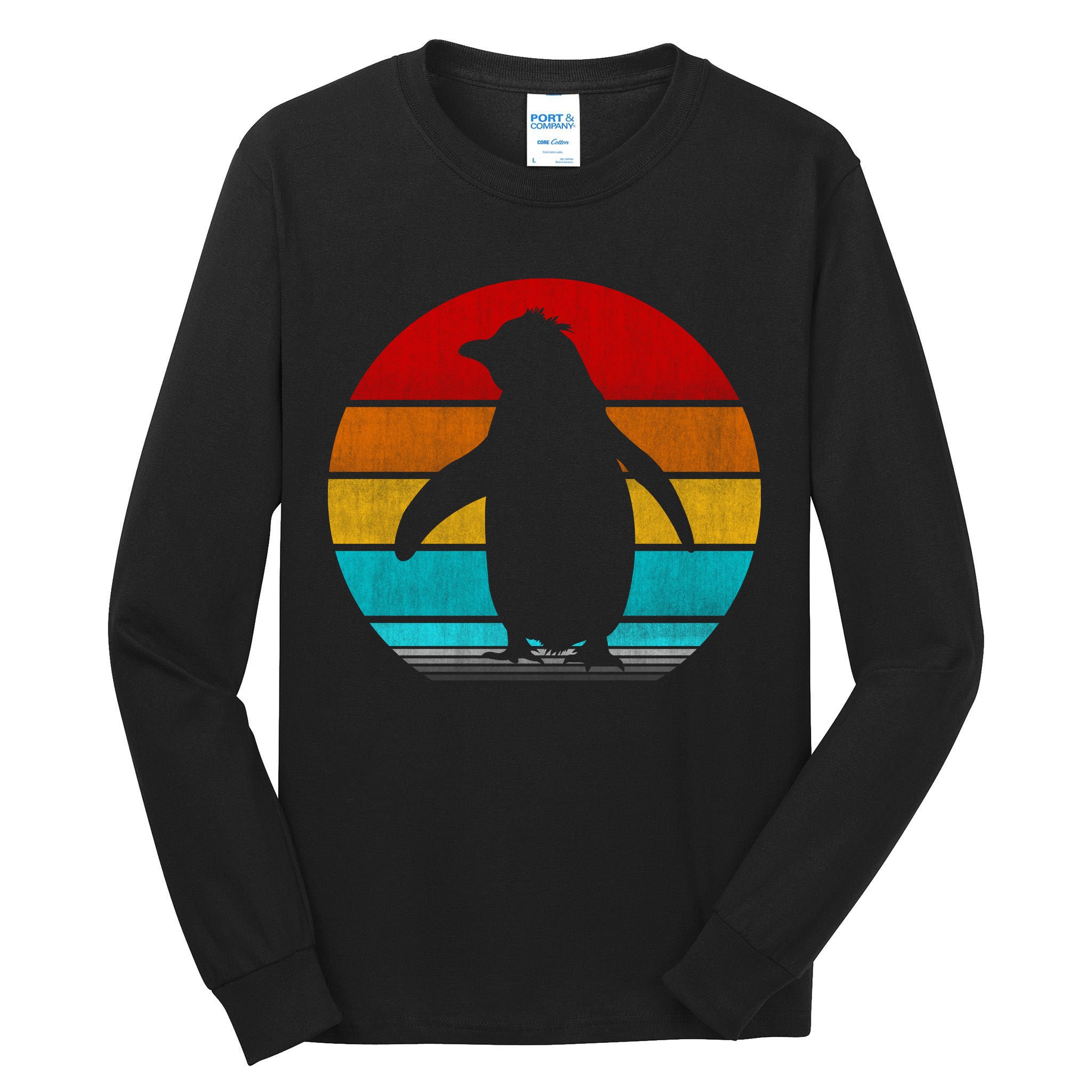 Retro Vintage Penguin Tall Long Sleeve T-Shirt