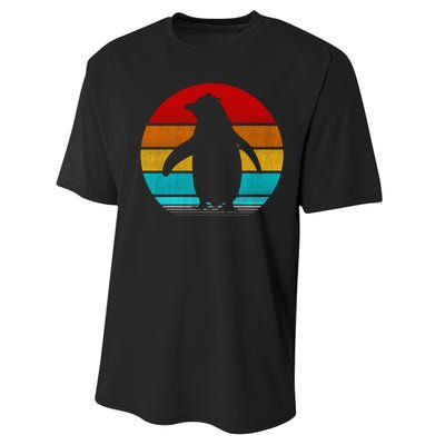 Retro Vintage Penguin Performance Sprint T-Shirt