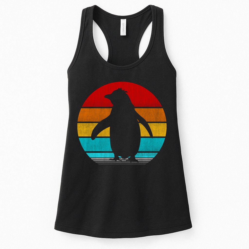 Retro Vintage Penguin Womens Tank Top