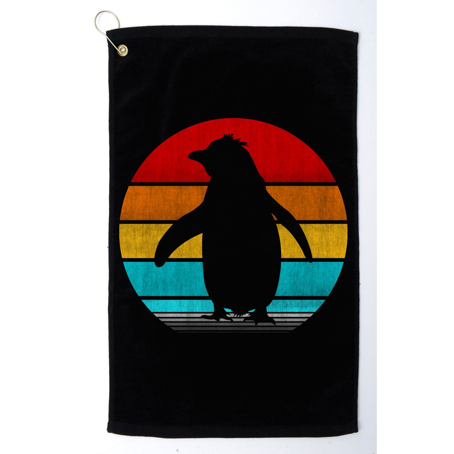 Retro Vintage Penguin Golf Towel