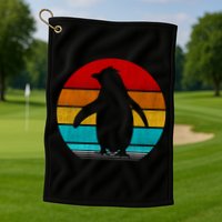 Retro Vintage Penguin Golf Towel
