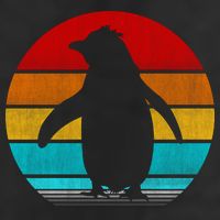 Retro Vintage Penguin Golf Towel