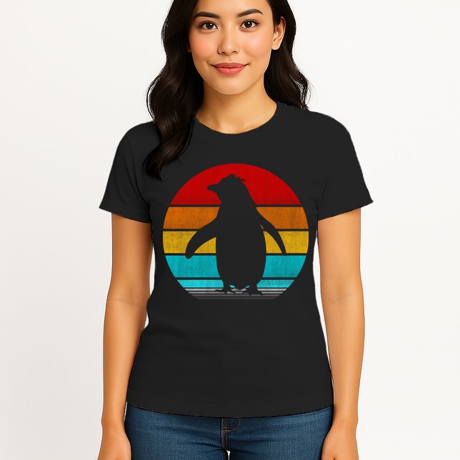 Retro Vintage Penguin Womens T-Shirt