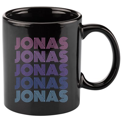 Retro Vintage Purple Jonas 11oz C Handle Ceramic Mug