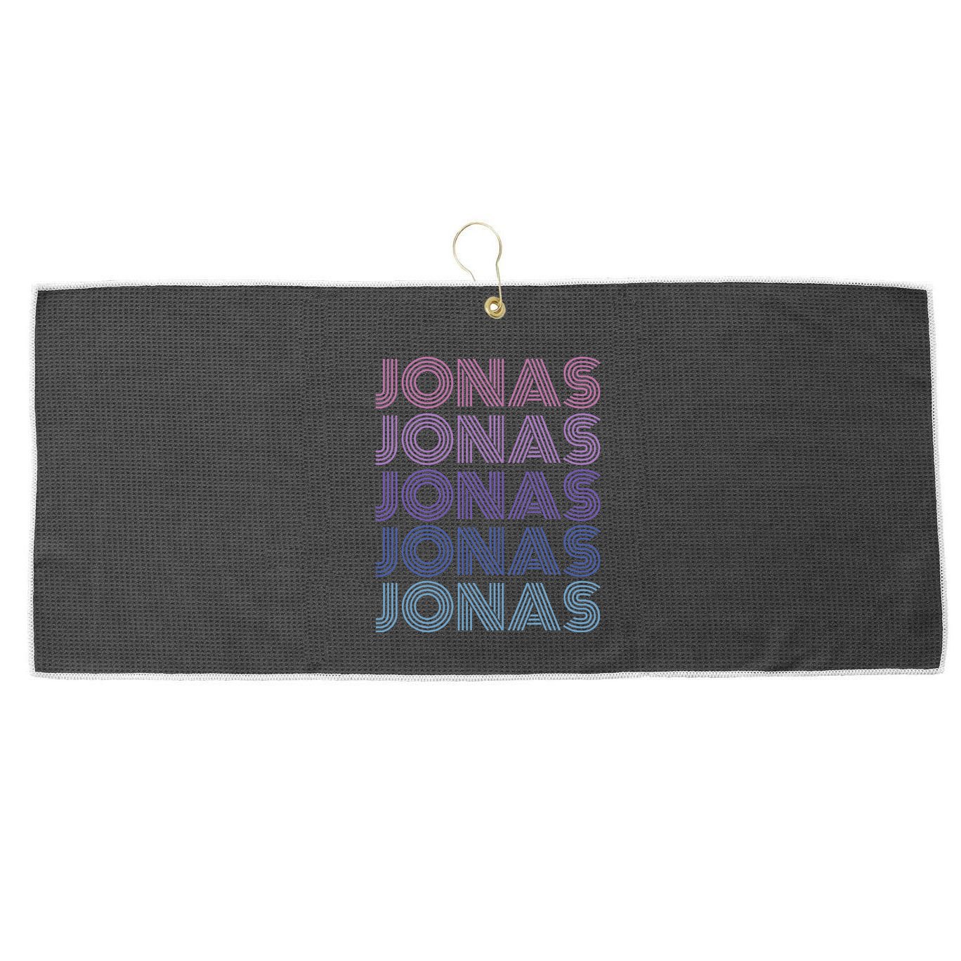 Retro Vintage Purple Jonas Large Microfiber Waffle Golf Towel