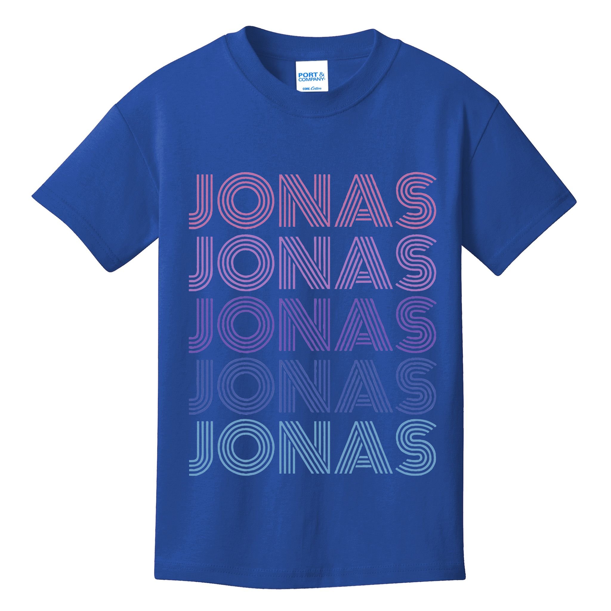 Retro Vintage Purple Jonas Kids T-Shirt