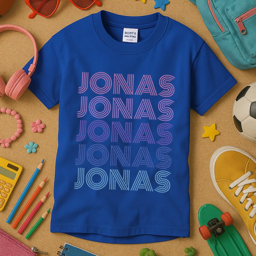 Retro Vintage Purple Jonas Kids T-Shirt