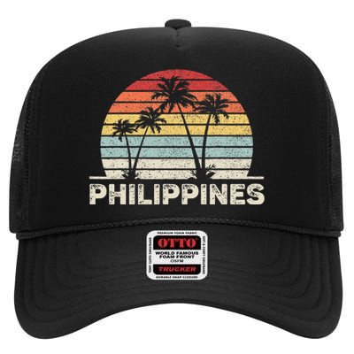 Retro Vintage Philippines High Crown Mesh Back Trucker Hat