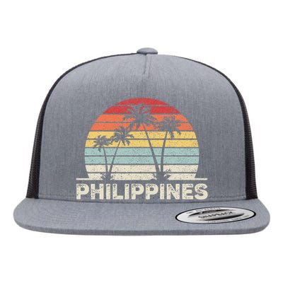 Retro Vintage Philippines Flat Bill Trucker Hat