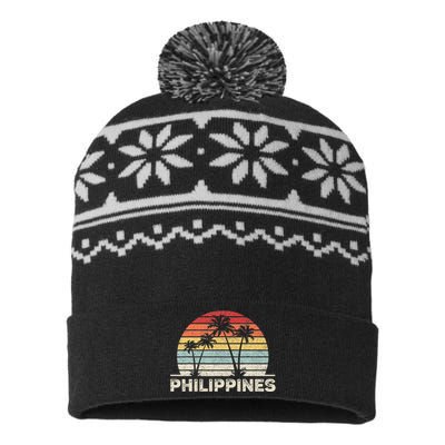 Retro Vintage Philippines USA-Made Snowflake Beanie