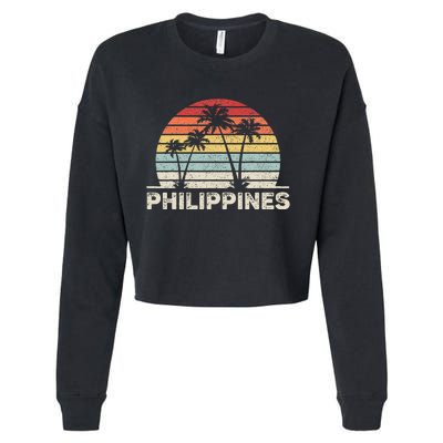 Retro Vintage Philippines Cropped Pullover Crew